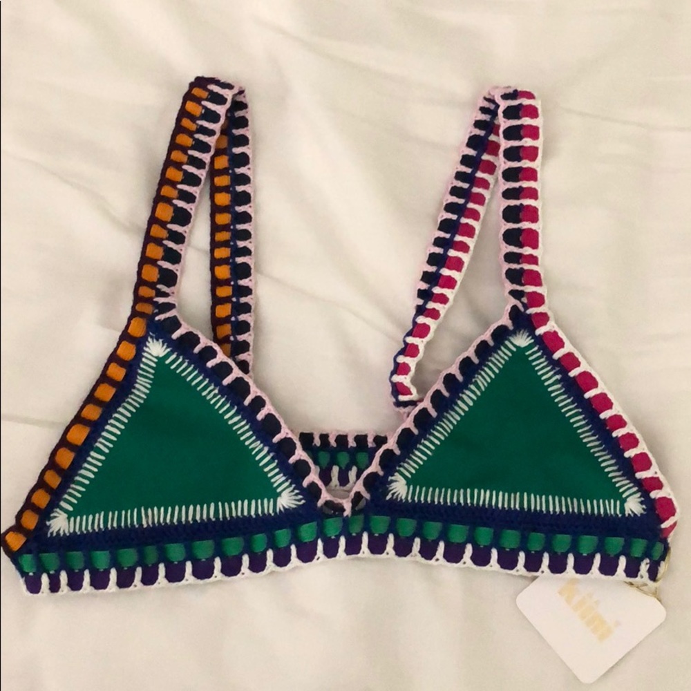 Kiini Emerald Green Bikini Top L